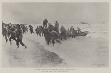 The Wreck of the Russie Near Marseilles, Landing the Passengers and Crew